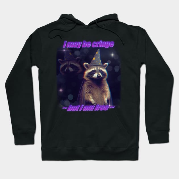 cringe raccoon wizard Hoodie by hunnydoll